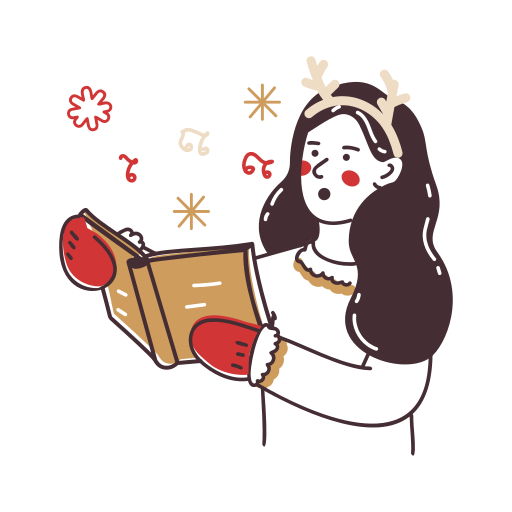 Christmas, songs, winter, xmas, gift, present, new year illustration